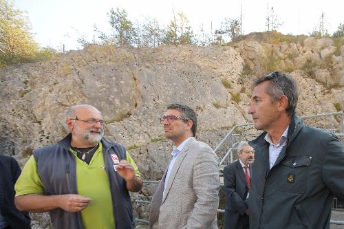 L'assessore FVG alle Autonomie Locali, Pierpaolo Roberti, in visita alla diga del Vajont